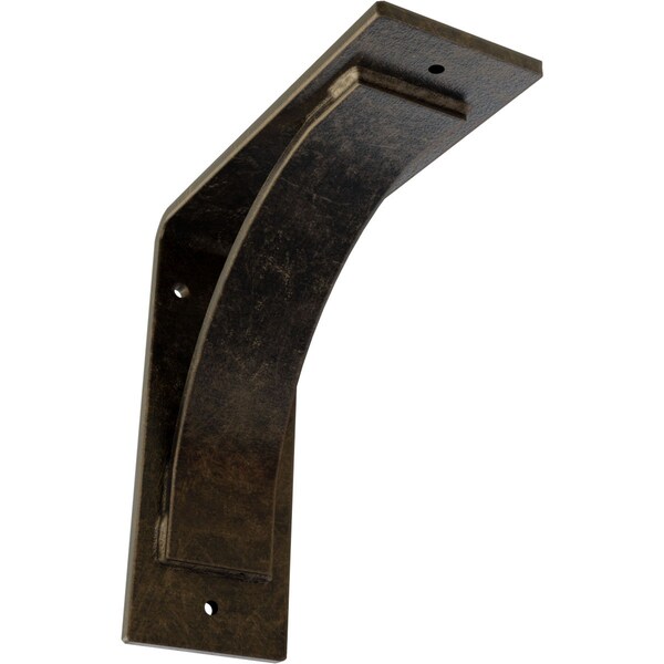 Ekena Millwork Morris Steel Bracket, Antiqued Pale Gold 3"W x 8"D x 8"H BKTM03X08X08MOAPG - main